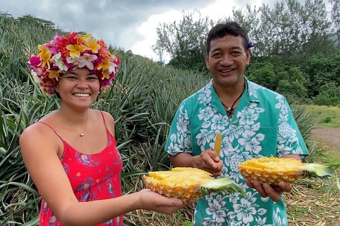 4x4 Moorea Safari Tours : Private tours - Pineapple plantation stop: a short agriculture break that feels local