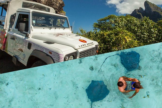 Bora Bora 4WD Tour & Eco Shark & Ray Snorkel Cruise - The 4WD Safari: Lagoon Views, WWII Stops, and Polynesian Stories
