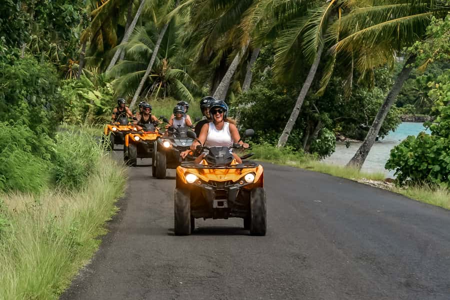 Bora Bora: Combo ATV & Jet Ski Day Trip with Polynesian BBQ - ATV island tour at 9:00: history, off-road trails, and the best photo angles