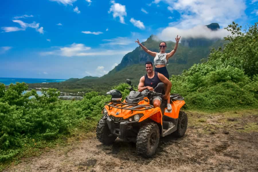 Bora Bora: Combo ATV & Jet Ski Day Trip with Polynesian BBQ - Jet ski tour after noon at 12:00: lagoon stops and riding to a motu lunch
