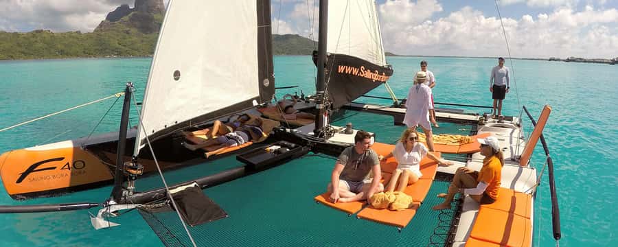 Bora Bora: Half Day Catamaran Sailing & Snorkelling - Getting There from Your Hotel Dock, via Speedboat Transfer