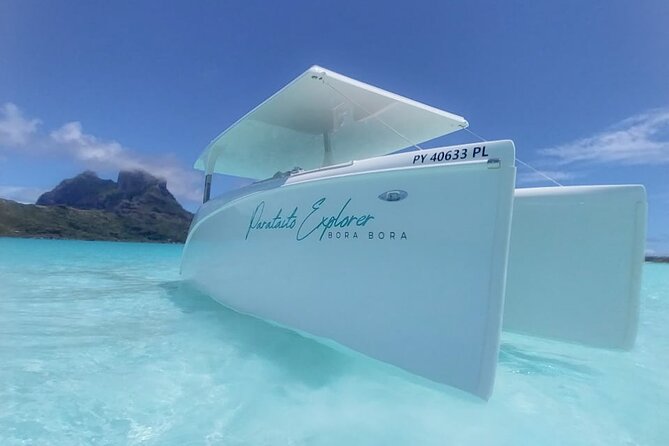 Bora Bora Private Solar Boat Experience - Meeting at Matira Beach (plus pickup and the 9:00 AM start)