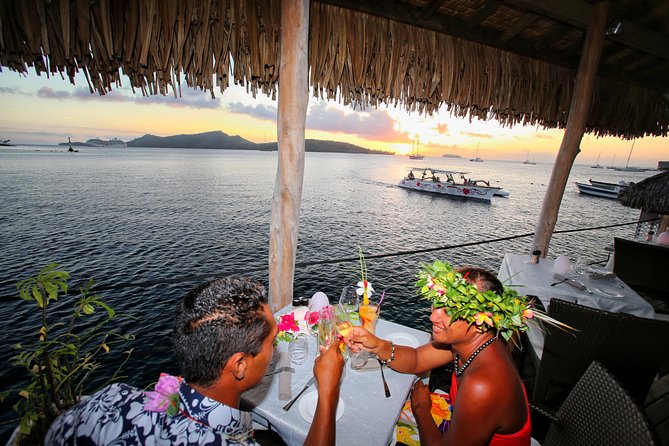 Bora Bora Sunset Cruise and Dinner at St James restaurant - St James dinner in Vaitape: private table, set options, real views