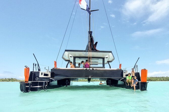 LUXURY PRIVATE Catamaran Bora Bora : Full-Day Trip - Getting on board: hotel transfers, mobile ticket, and meeting the crew