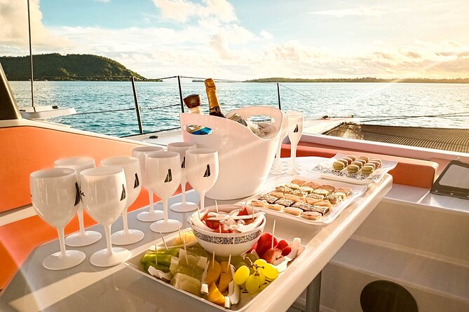 LUXURY PRIVATE Catamaran Bora Bora : Half-Day Trip - What Private Service Looks Like (Captain + Host on Your Schedule)