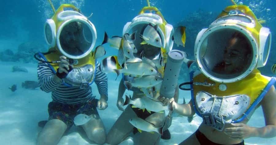 Moorea: Aquablue Helmet Underwater Walking Experience - From Pier or Hotel to InterContinental Moorea, Then Out to the Lagoon