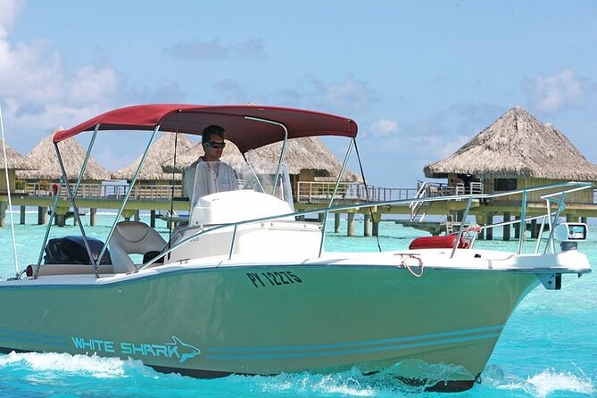 Private Bora Bora Lagoon Experience - Getting From Vaitape Onto the White Shark Boat