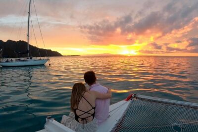 PRIVATE Sunset Cruise : Moorea Sailing on a Catamaran named Taboo