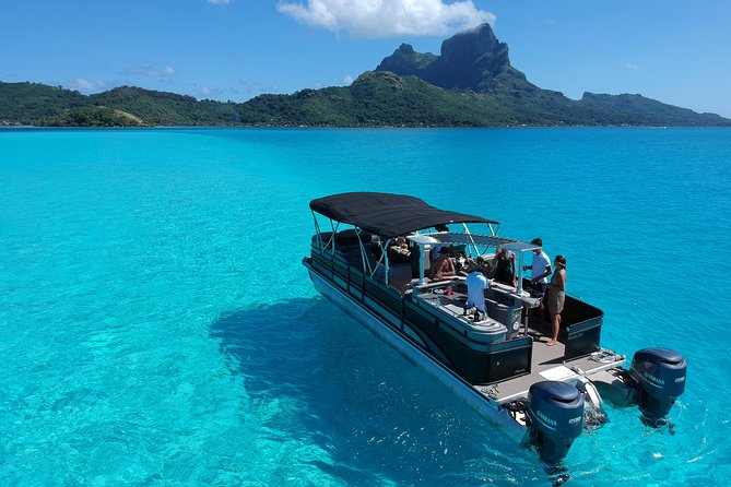 Toa Boat Bora Bora Private Lagoon Tour On Entertainer Bar Boat - Entering Bora Bora from a Private Lounge Yacht, not a Crowded Boat