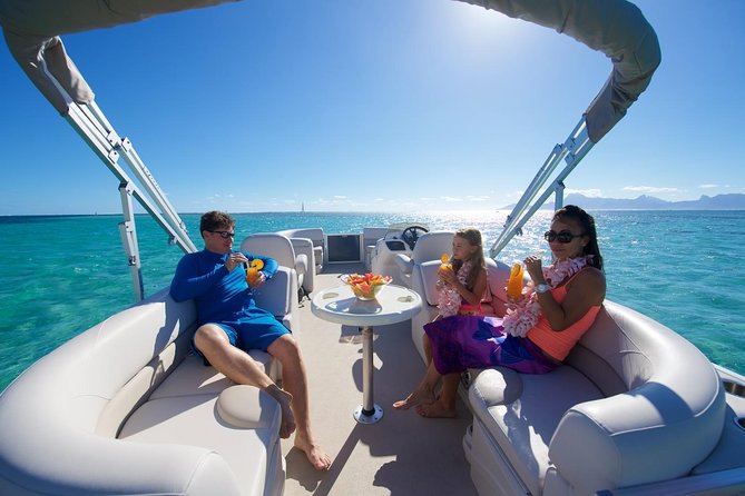 Toa Boat Bora Bora Private Lagoon tour On Majestic Pontoon Boat - What’s Actually Included: Drinks, Fruit, Towels, and Snorkel Gear