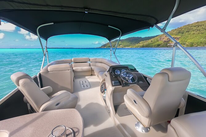 Toa Boat Bora Bora Private Lagoon tour On Majestic Pontoon Boat - Choosing Your Vibe: Lounge Comfort, Towed Tube, or the 3-Seat Buoy